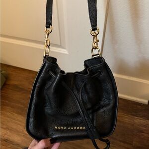 Marc Jacobs Black Mini Bag with Gold Accents